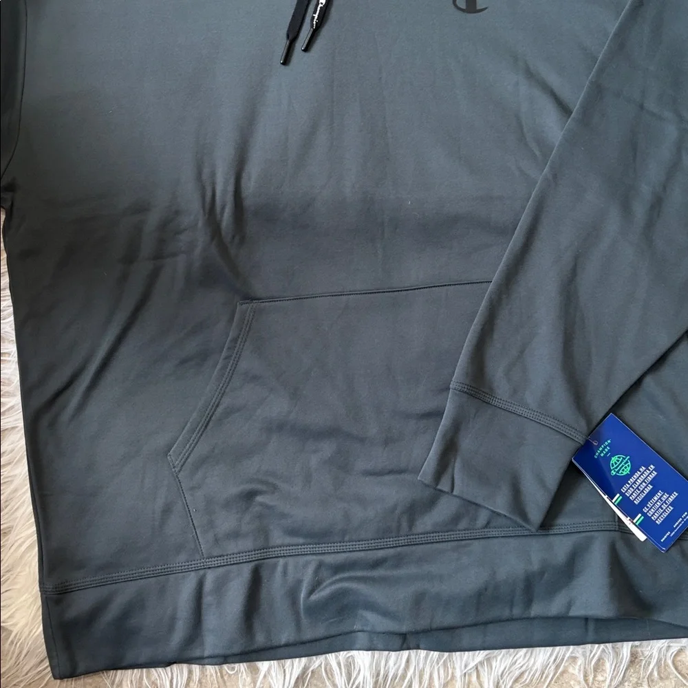 NWT Champion Grey Long Sleeve Hoodie Moisture Wicking Size XL